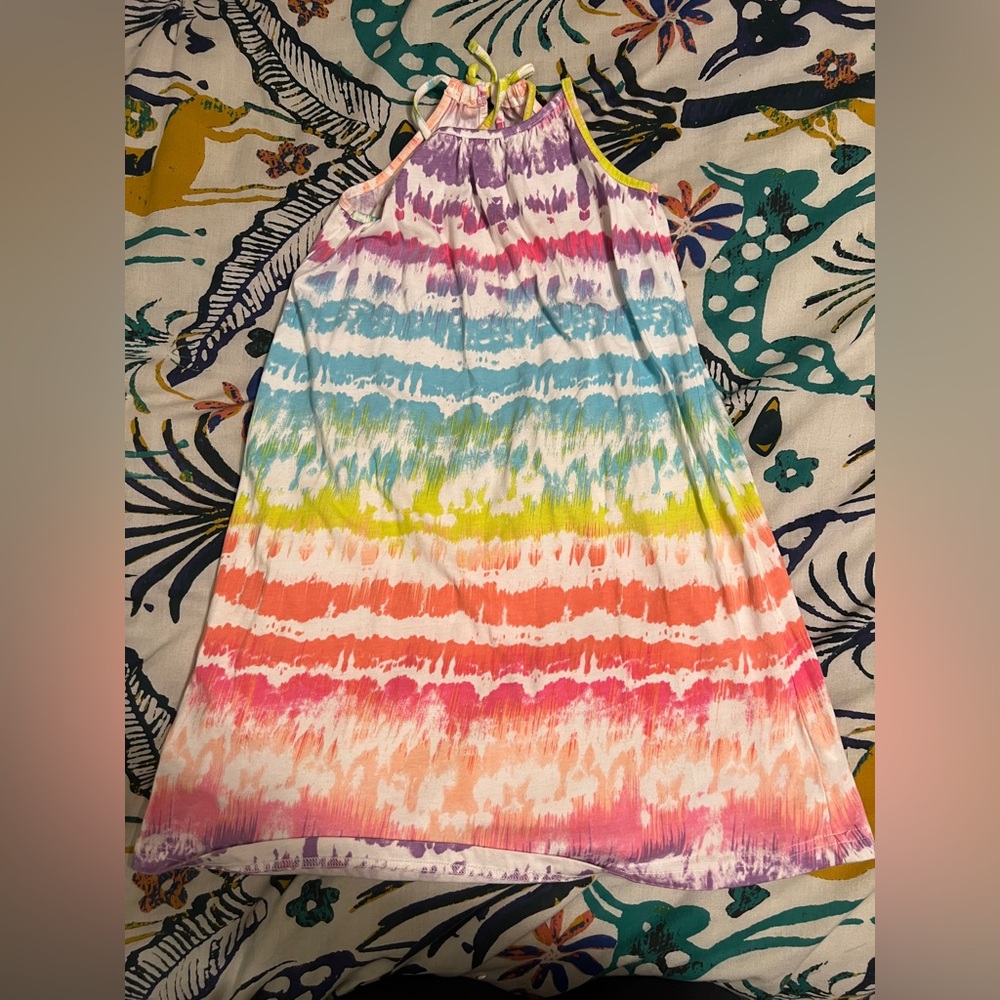 Cat & Jack Multicolor Tie-Dye Kids Casual Dress